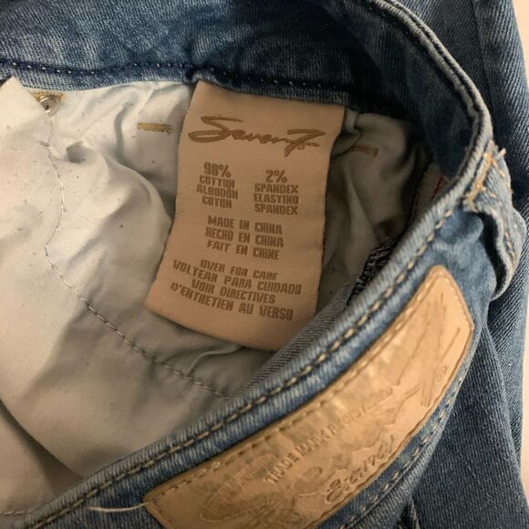 Seven7 Slim Straight Distressed Jeans - Picture 7 of 8